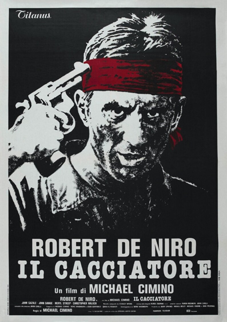 The Deer Hunter 1978 Robert De Niro Thailand cult movie poster reprint 18x12 inches approx. image 1