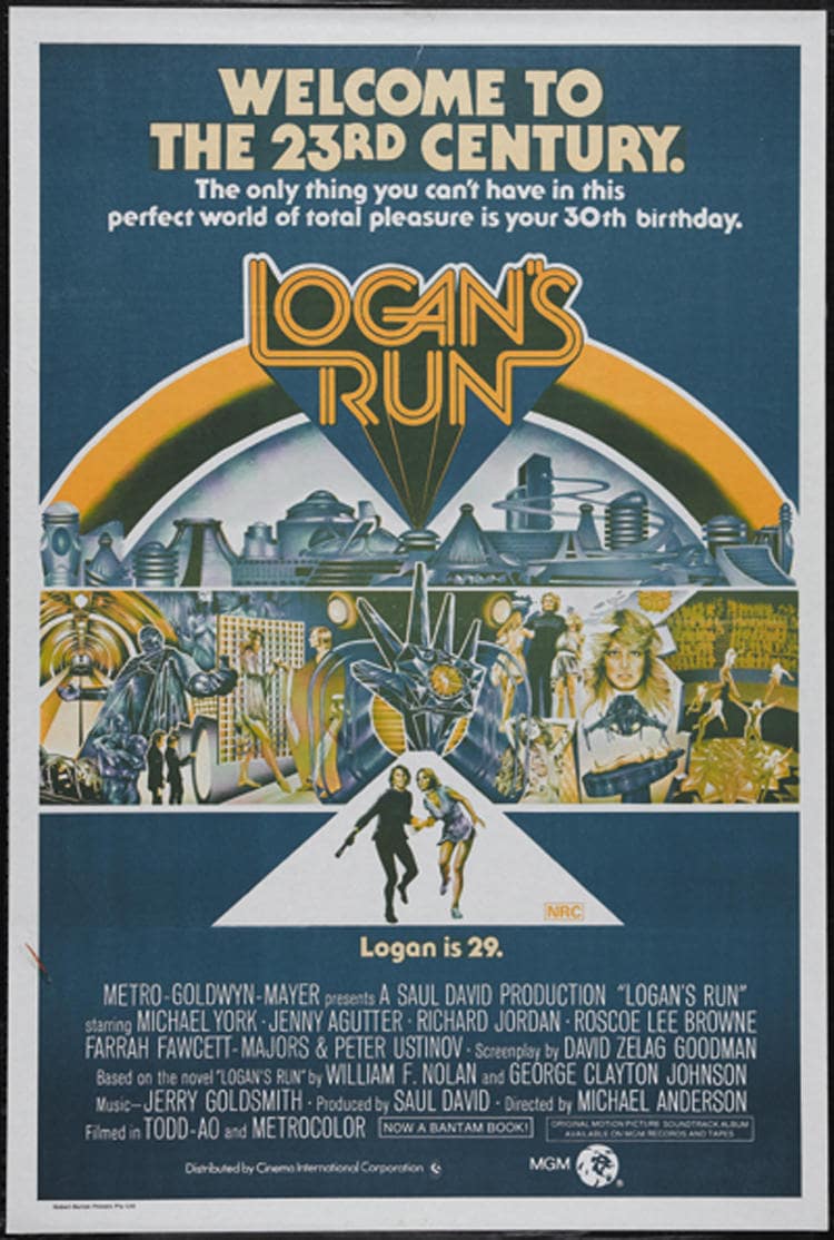 LOGAN'S RUN Movie POSTER RARE Sci Fi Classic