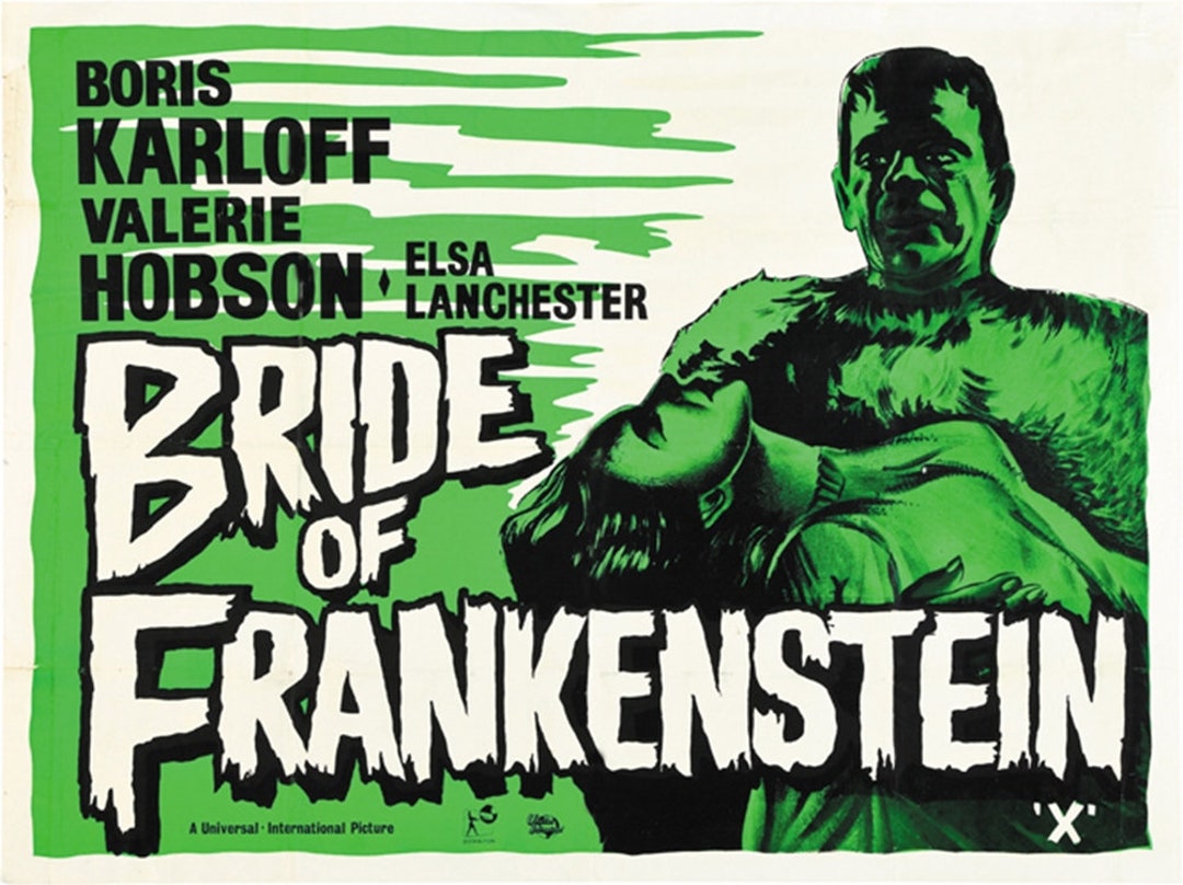 The Bride of Frankenstein (1935) Boris Karloff Horror Movie Poster ...