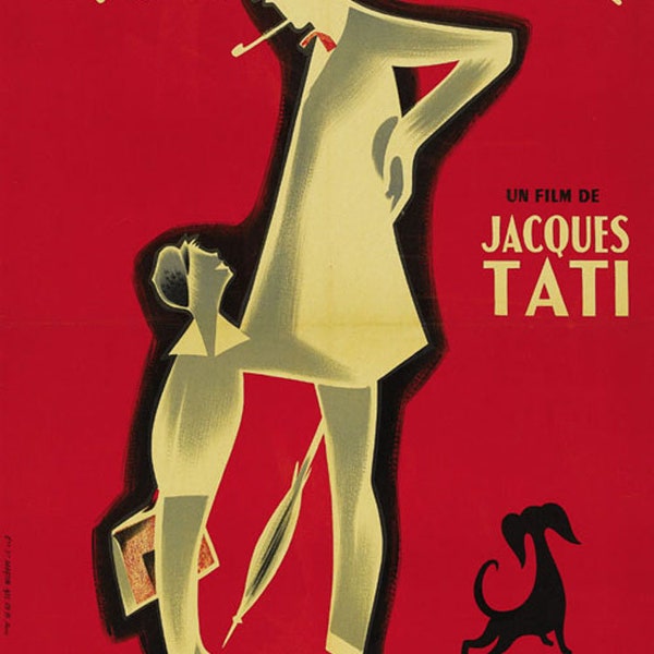 Mon Oncle by Jacques Tati  (1958) cult French comedy movie poster reprint 18x12 inches approx.