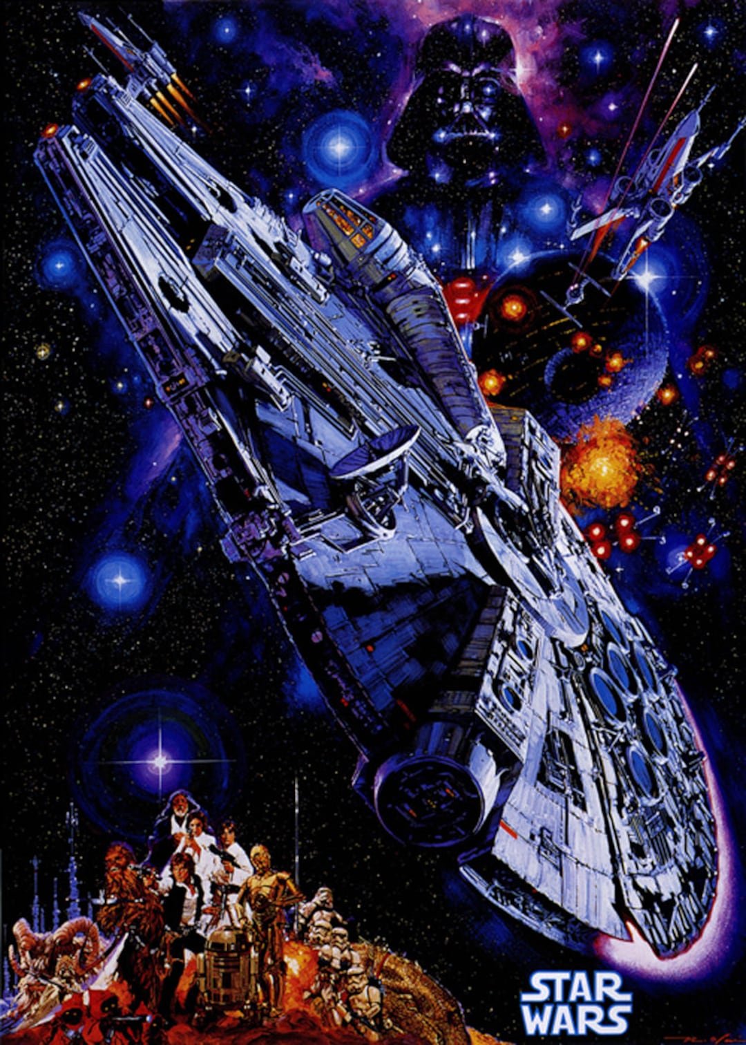 スターウォーズ (1977) カルト映画ポスター復刻版 19x12.5 インチ #3