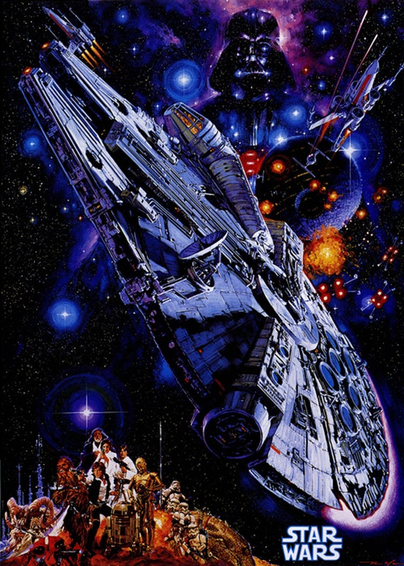 スターウォーズ (1977) カルト映画ポスター復刻版 19x12.5 インチ #3