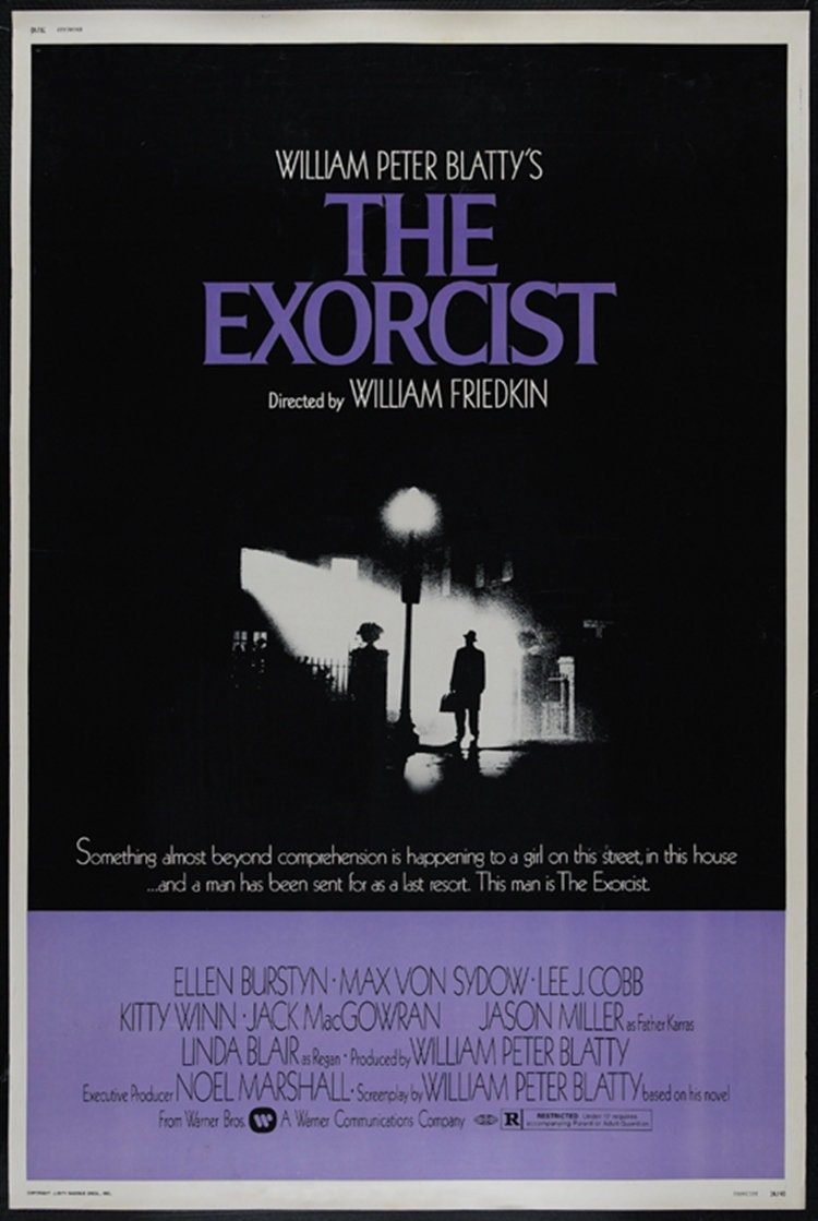 The Exorcist 1973 Linda Blair Cult Horror Movie Poster Reprint 24x34 Inches  - Etsy