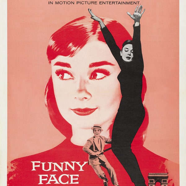 Funny face Audrey Hepburn 1957 affiche de film vintage impression 18 x 12 pouces environ.