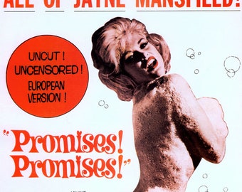 Promises! promises! (1963)Jayne Mansfield movie poster reprint 19x12.5 inches