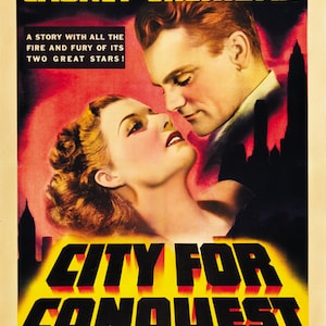 City for Conquest (1940) Ann Sheridan James Cagney movie poster reprint 18x12 inches approx.
