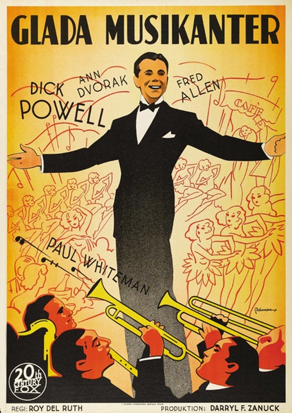 Thanks a million Dick Powell vintage movie poster print
