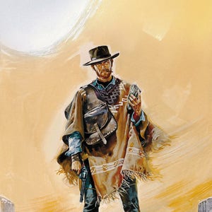 A fistfull of dollars 1964 Clint Eastwood cult western Movie poster reprint 18x12 inches approx.