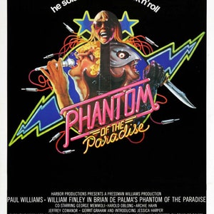Phantom of the paradise (1974) American rock musical horror comedy movie poster reprint 18x12 inches approx.