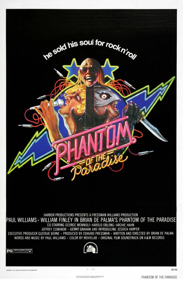 Phantom of the paradise (1974) American rock musical horror comedy movie poster reprint 18x12 inches approx.
