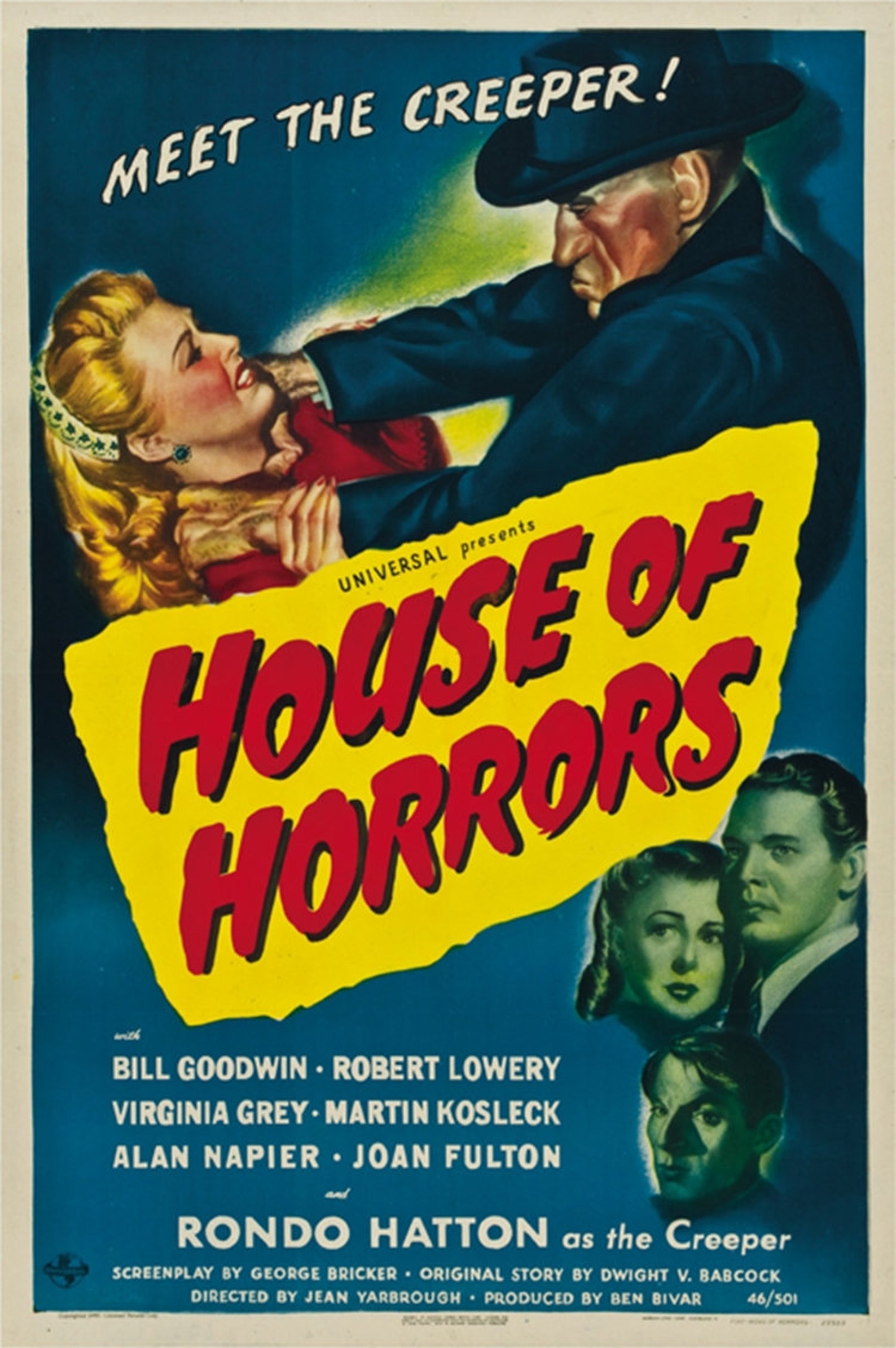 House of Horrors 1946 Bill Goodwin Cult Horror Movie Poster Etsy