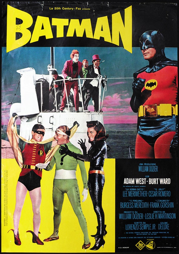 Batman 1966 Adam West Burt Ward Cult Movie Poster Reprint - Etsy