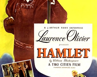 ハムレット 1948 ローレンス・オリヴィエ ビンテージ映画ポスター復刻