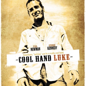 Cool hand Luke (1967) Paul Newman movie poster reprint 18x12 inches approx.