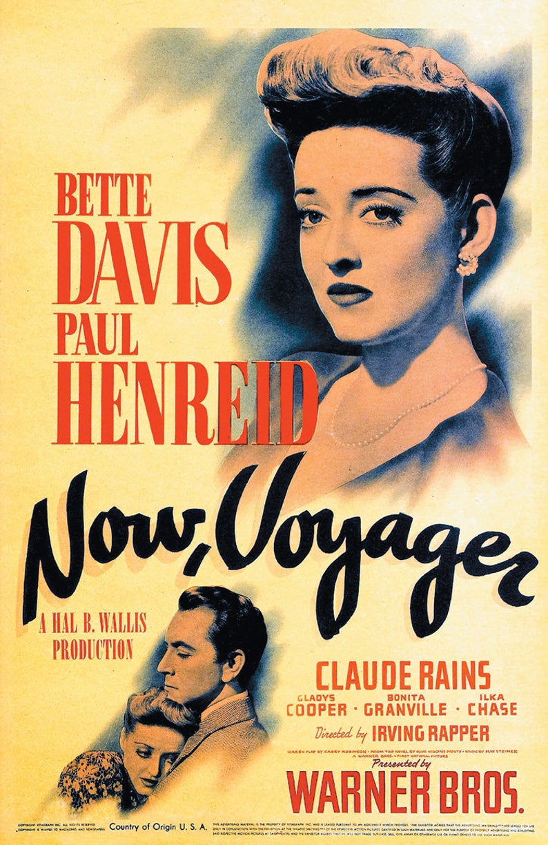 Now Voyager 1942 Bette Davis movie poster reprint 19x12.5 | Etsy