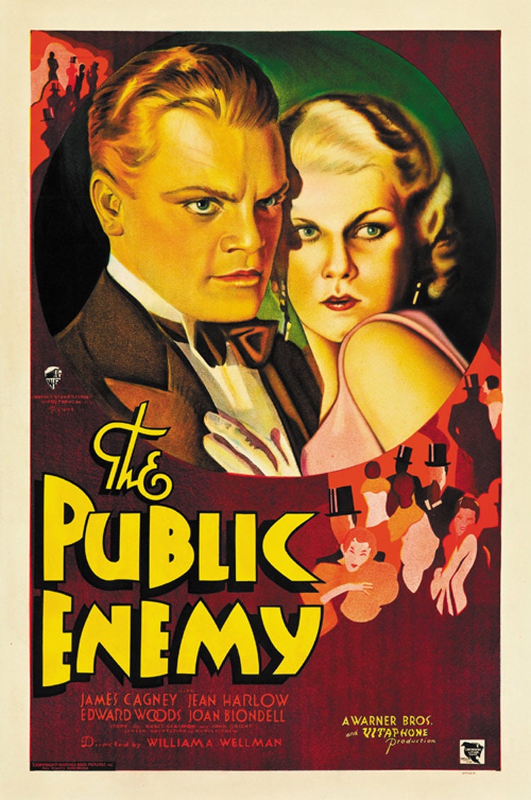 The Public Enemy (1931) Jean Harlow James Cagney Movie Poster