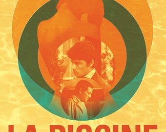 La piscine - The swimming pool 1969 Alain Delon Romy Schneider movie poster reprint 24x34 inches