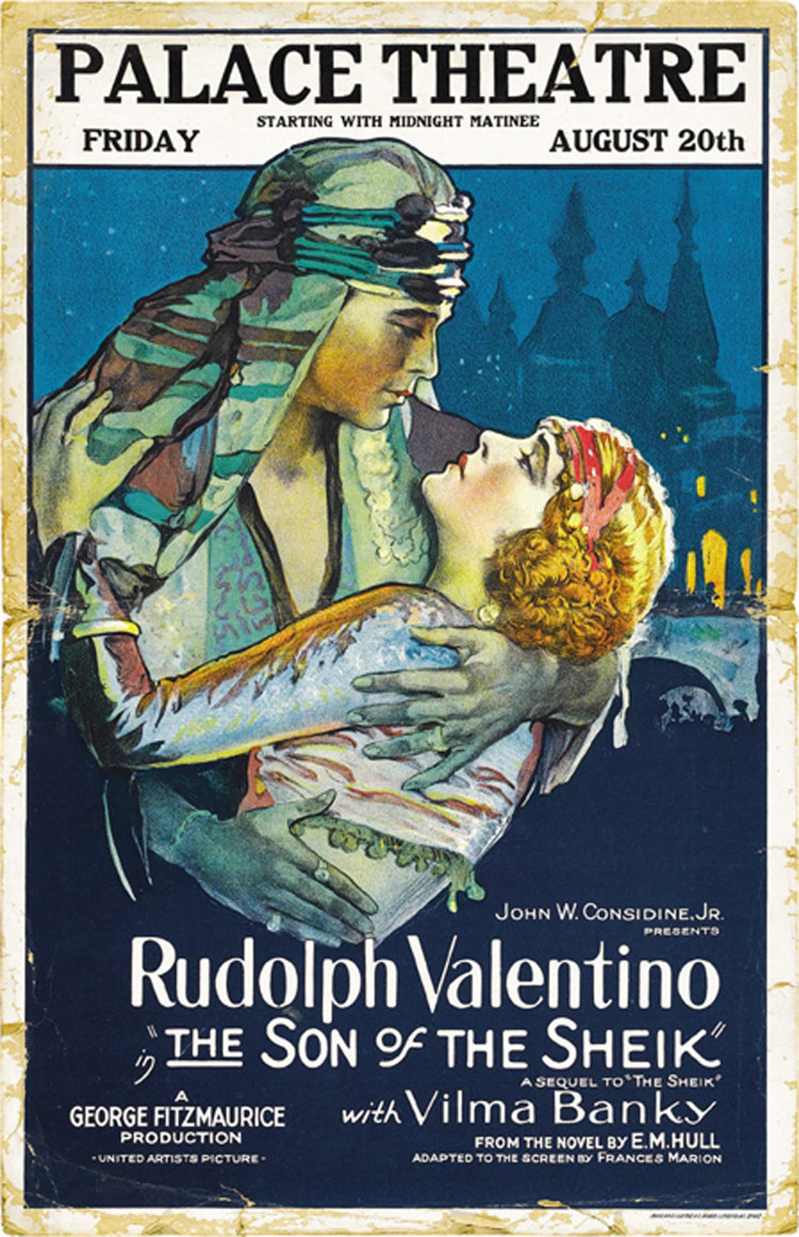 The Son of the Sheik 1926 Rudolph Valentino Movie Poster | Etsy