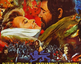 冬のライオン（1968年）ピーター・オトゥールの映画ポスター復刻版、約