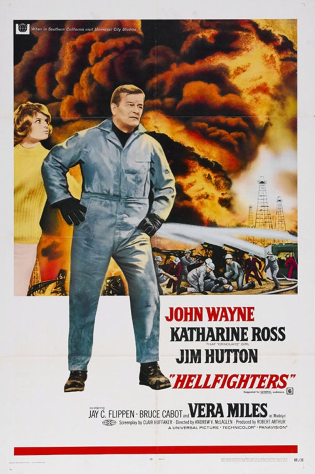 Hellfighters (1968) John Wayne Vintage Movie Poster Reprint 18x12