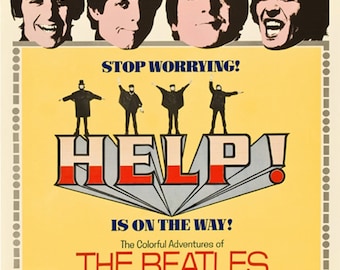 Help 1965 The Beatles cult movie poster reprint 18x12 inches approx.