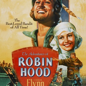 Las aventuras de Robin Hood 1938 Errol Flynn póster de la película reimpresión 18x12 pulgadas aprox. #2