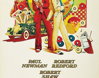 The sting Robert Redford Paul Newman 1973 cult movie poster reprint 24x36