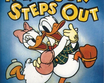 Mr. Donald Duck Steps Out 1940 Disney Vintage Cartoon Poster