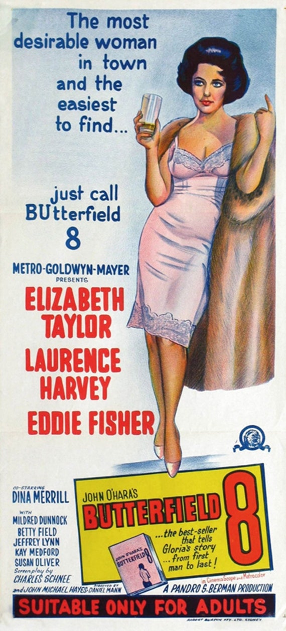 バターフィールド 8 1960 エリザベス テイラー 映画ポスター 復刻版