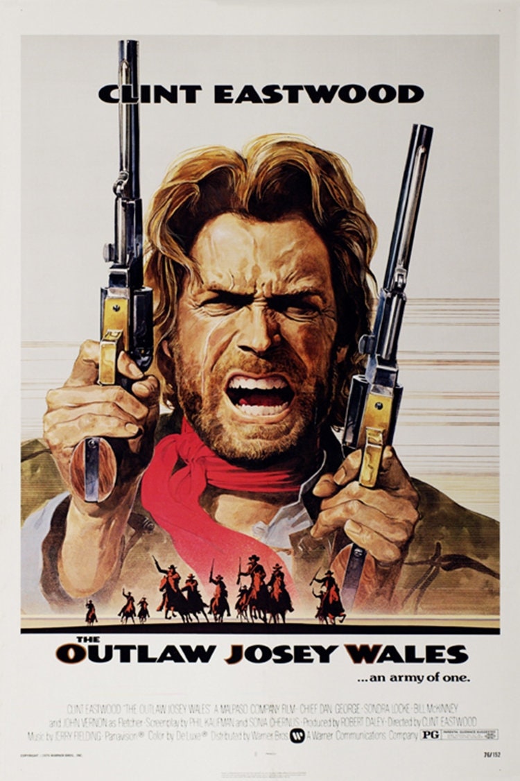 Posterlounge Clint Eastwood in un western Stampa su tela 30 x 20 cm Quadri Decorazione per pareti