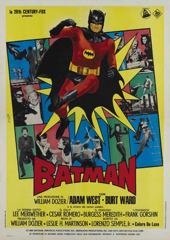 Batman Adam West 1966 película serial de culto impresión - Etsy España