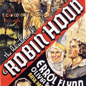 The adventures of Robin Hood 1938  Errol Flynn movie poster reprint 18x12 inches approx. #3