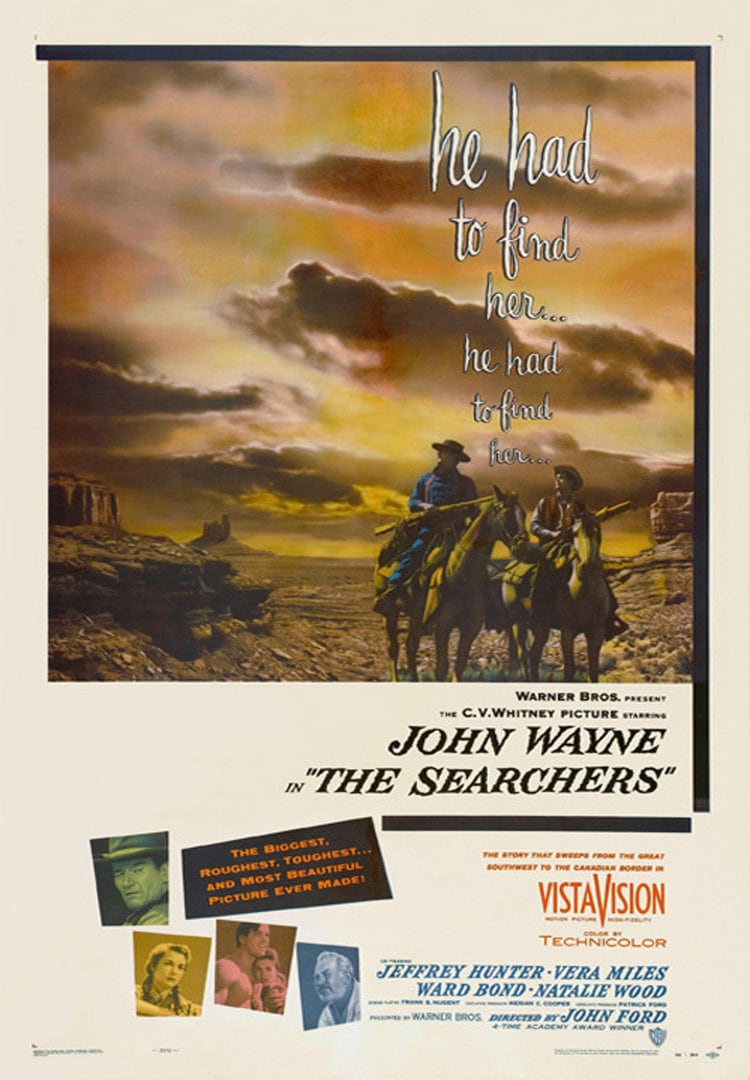 The Searchers 1956 John Wayne Cult Western Movie Poster