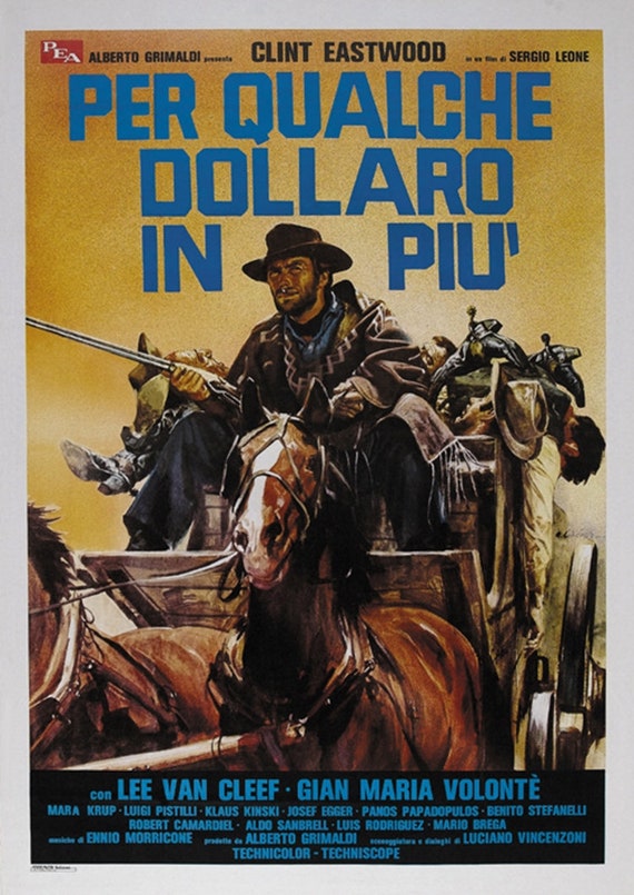 For a few dollars more 1965 Clint Eastwood cult western Movie poster print 5