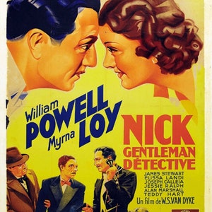 After the thin man Myrna Loy (1936) movie poster reprint 18x12 inches approx.