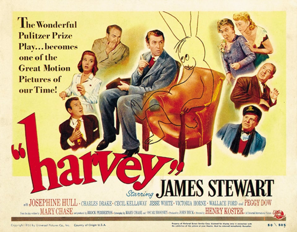 Harvey James Stewart 1950 Cult Movie Poster Reprint 18x12