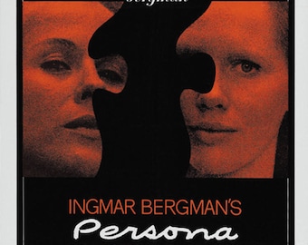 Persona Ingmar Bergman cult movie poster reprint 18x12 inches approx.