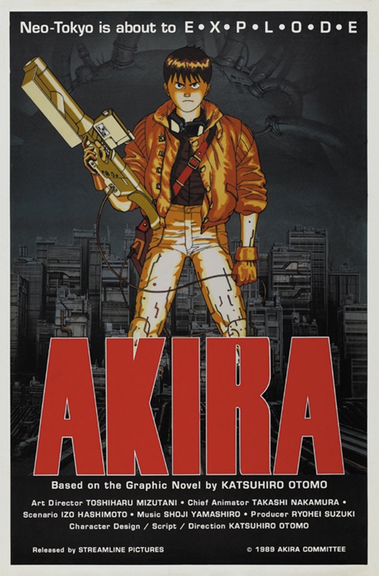 Akira 1988 Katsuhiro Otomo Anime Movie Poster Reprint 18x12 Inches Approx. - Etsy UK Akira 1988 Katsuhiro Otomo Anime Movie Poster Reprint 18x12 Inches Approx. - Etsy UK