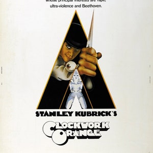 A Clockwork Orange (1971) Stanley Kubrick Malcom McDowell movie poster reprint 24x32