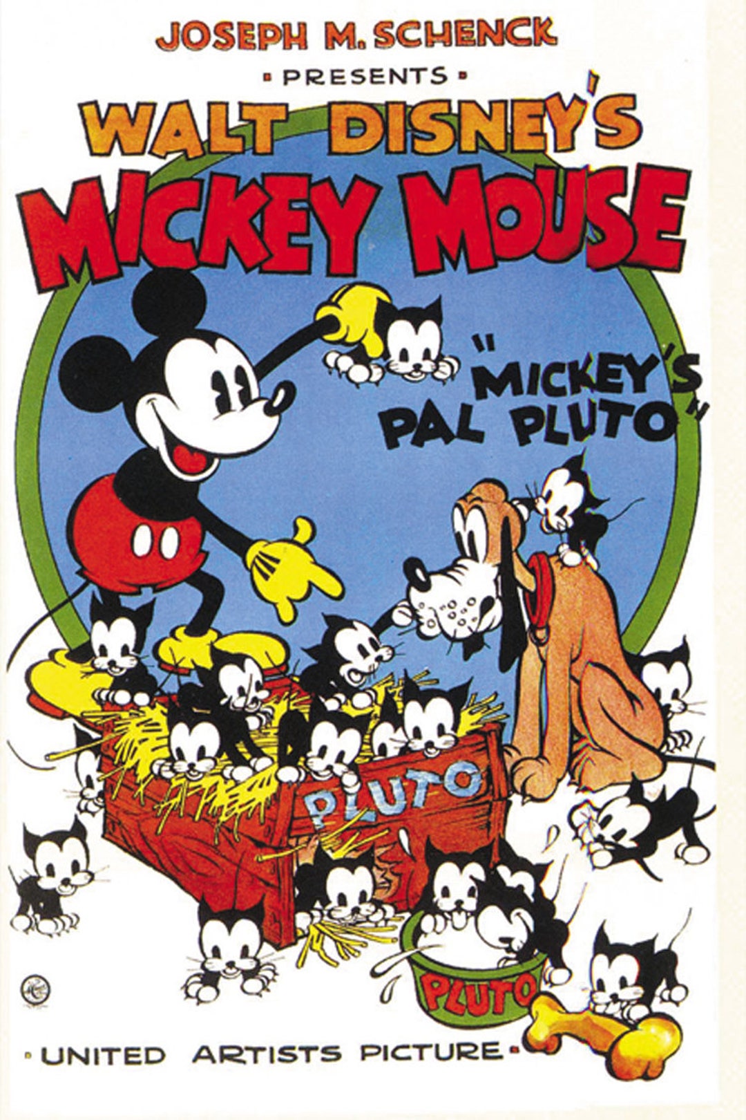 Micky Maus (Mickey Mouse) - Retro Poster, Plakat