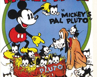 ミッキーマウス パル プルート ディズニー漫画ポスター復刻版 約