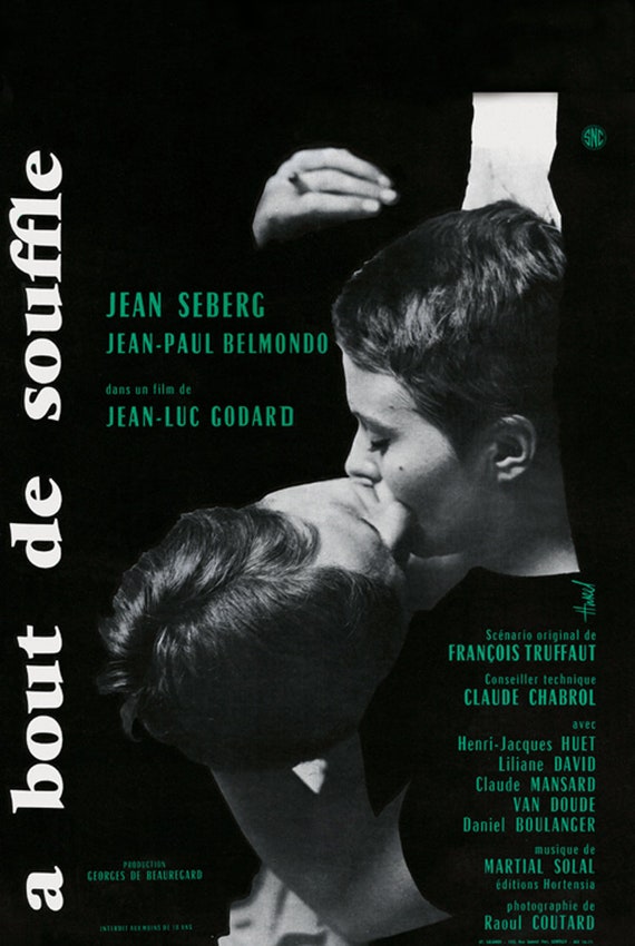 Breathless A Bout De Souffle 1960 Jean Luc Godard Movie Etsy