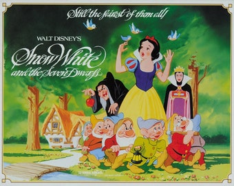 【未開封品】Disney 白雪姫（1937） 7人の小人 「ハイ・ホー」 白雪姫と七人の小人 (1937) ディズニー カルト アニメ映画ポスター復刻