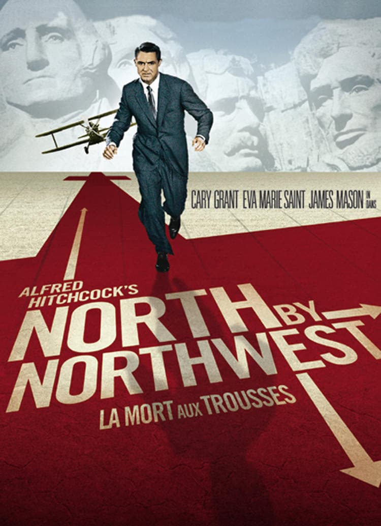 North by Northwest Cary Grant cult movie poster reprint 18x12 inches approx.