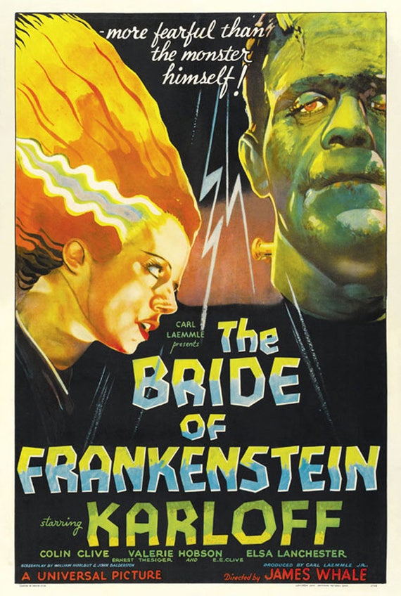 The Bride Of Frankenstein - 1935 - Movie Poster 28"×21" NEW