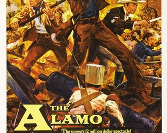 【激レア】アラモ（1960） B2判ポスター 　板張り済み アラモ (1960) ジョン・ウェイン リチャード・ウィドマーク 映画