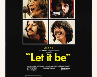 Let It Be 1970 the Beatles Cult Movie Poster Reprint 18x12 Let It Be 1970 the Beatles Cult Movie Poster Reprint 18x12