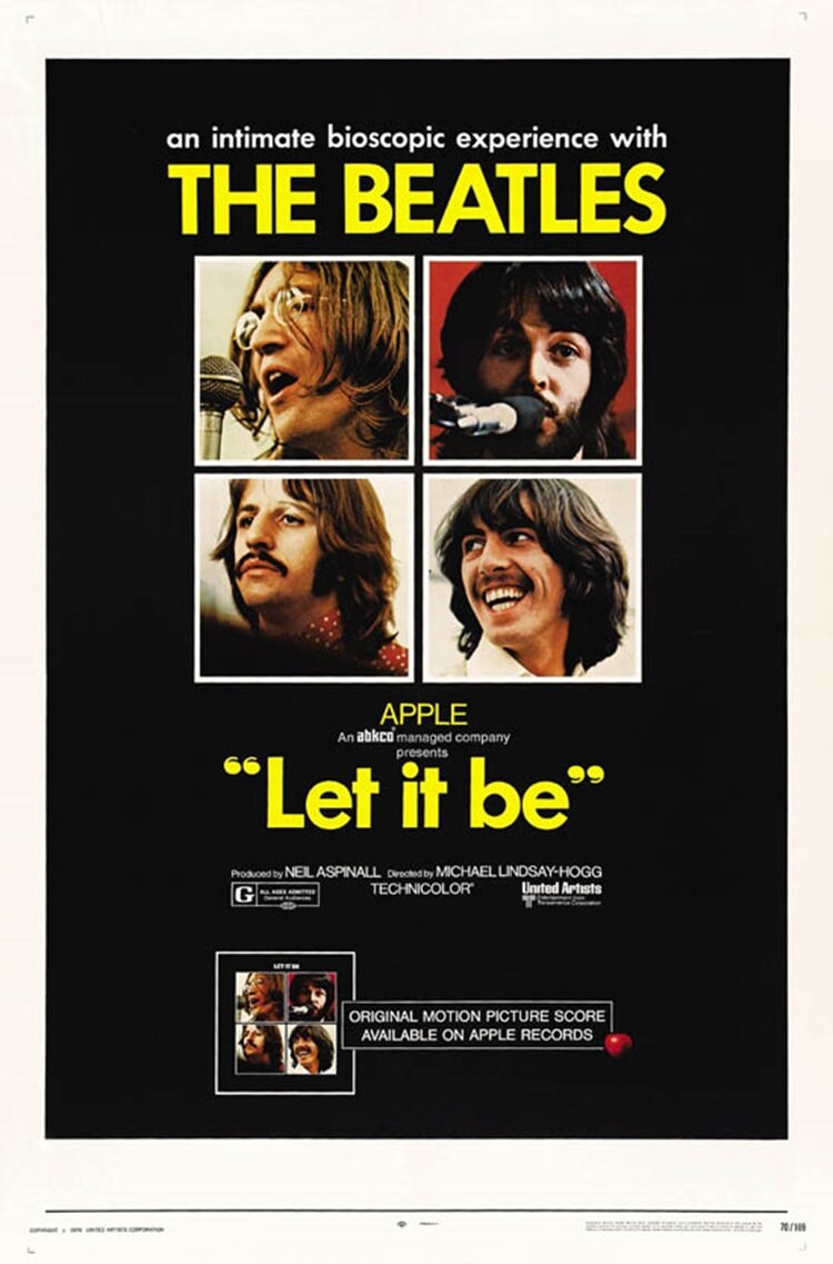 1970 年ビートルズ カルト映画ポスター復刻版「レット・イット