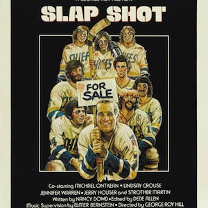 Slap shot 1977 Paul Newman movie poster reprint 18x12 inches approx.