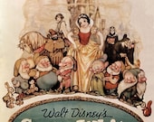 白雪姫と七人の小人 (1937) ディズニー カルト アニメ映画ポスター復刻